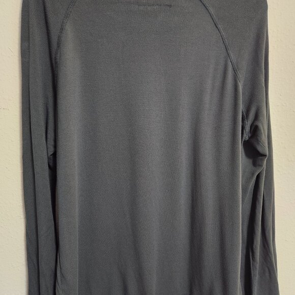 The Luna Coalition Soft Modal Yoga Athleisure Charcoal Gray Shirt Large - Picture 3 of 5
